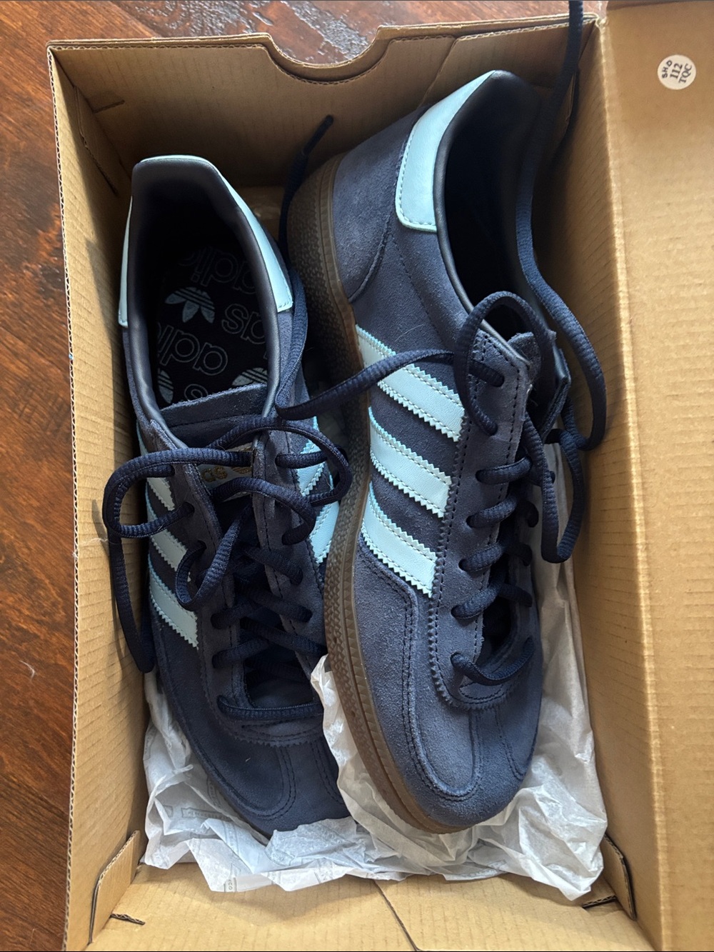 adidas Gazelle Suede Sneakers with Light Blue Stripes